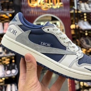 نایک جردن ۱ ترویس اسکات دیور سرمه ای Nike Jordan 1 Travis Scott Dior